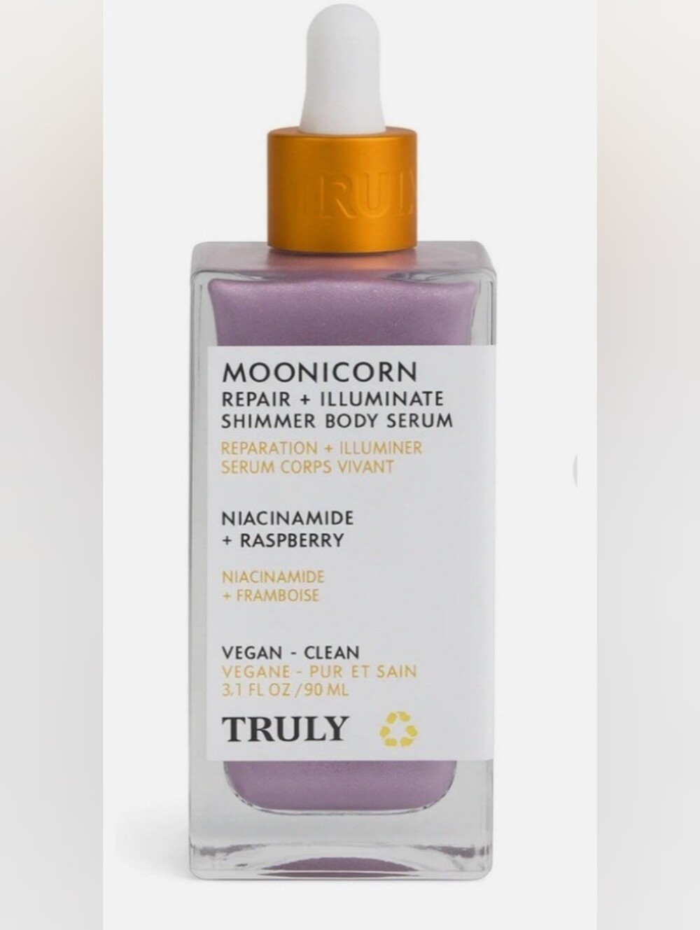 TRULY Lavender Shimmer Repair + Illuminate Body Serum Full Size